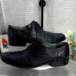 (M4) Franco Cuadra vintage fine Italian calfskin shoes Square-toe Oxfords,28/8.5